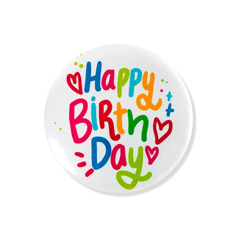 Happy Birthday Theme Birthday Party Badge