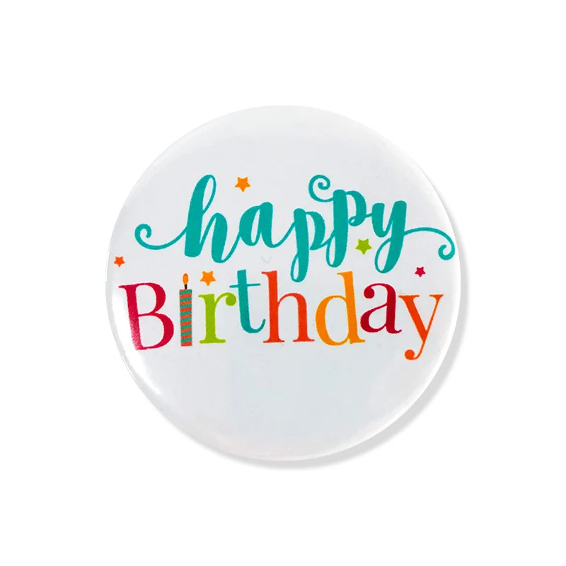Happy Birthday Theme Birthday Party Badge