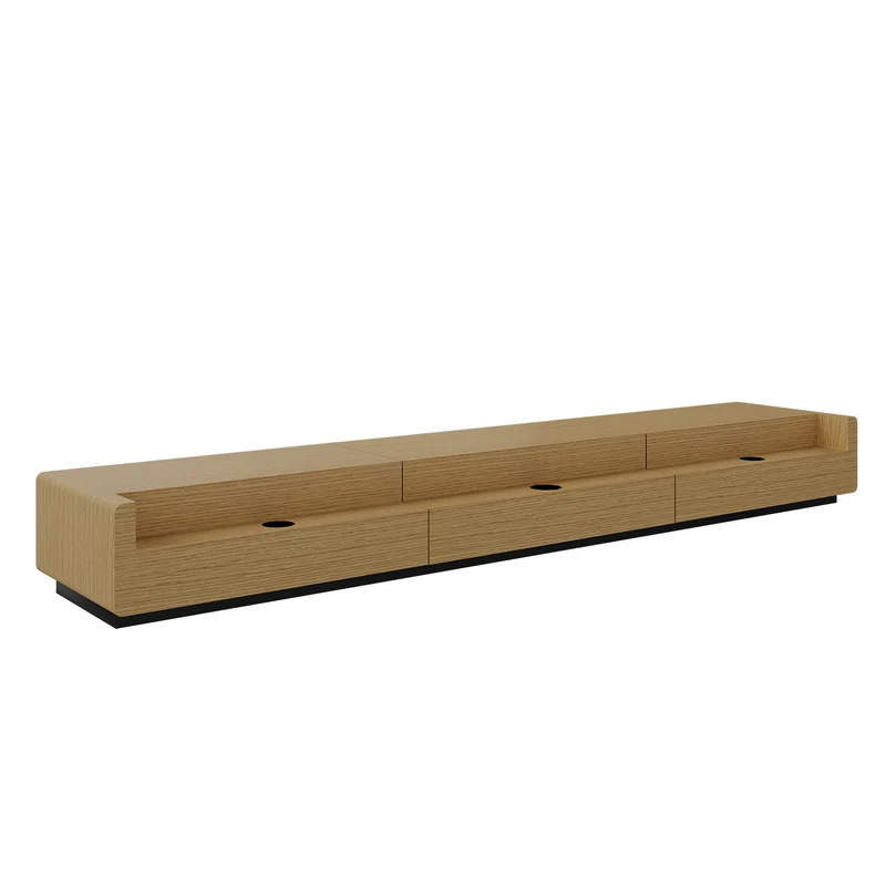 Shore Oak Cabinet for Ultra Short Throw Laser Projector (Pre-assembled)