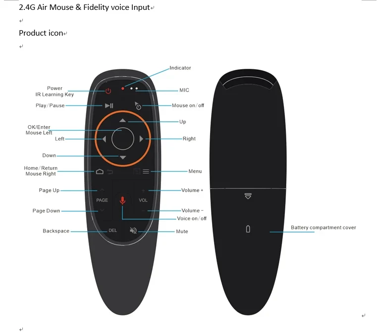 Télécommande DR10 Air Mouse