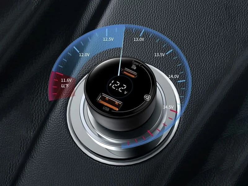 Chargeur Voiture Ultra-Rapide 55W – Double Port USB-C & USB-A