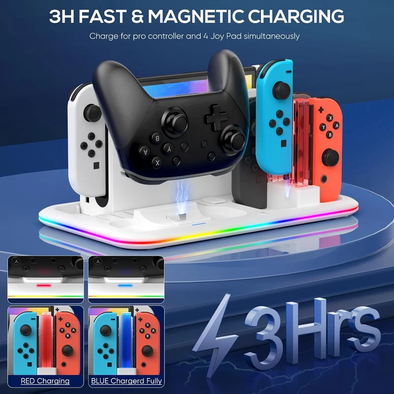 Station de Charge Multifonction pour Nintendo Switch / Switch OLED