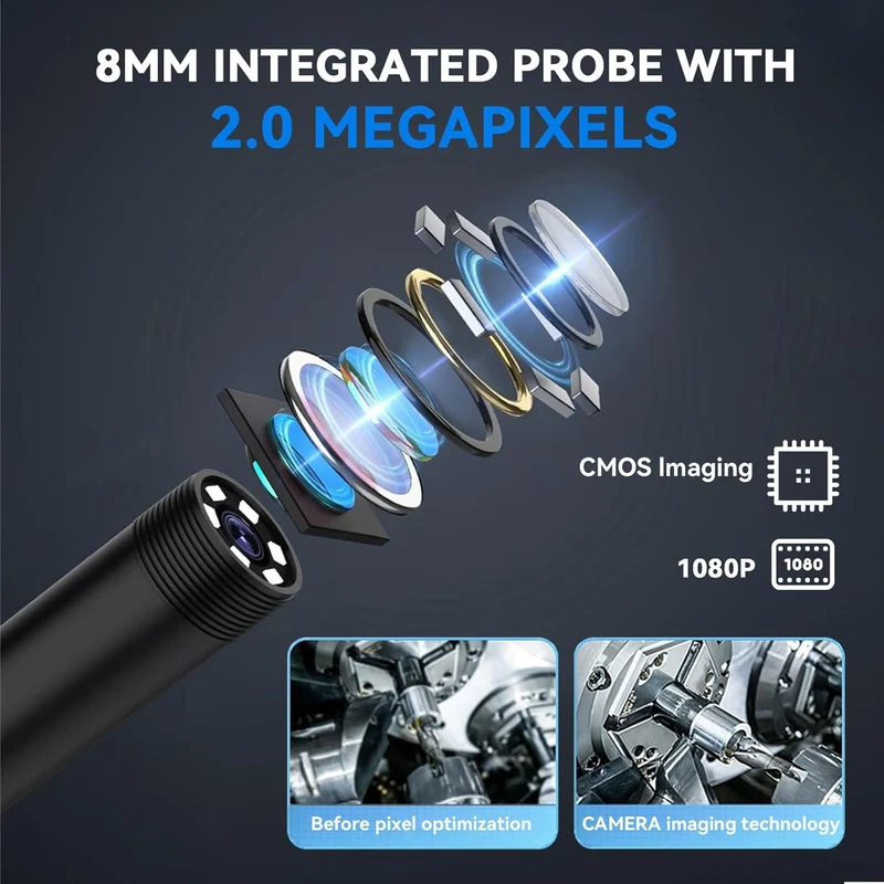 Endoscope Multiconnectique HD pour iPhone, iPad, Android et PC