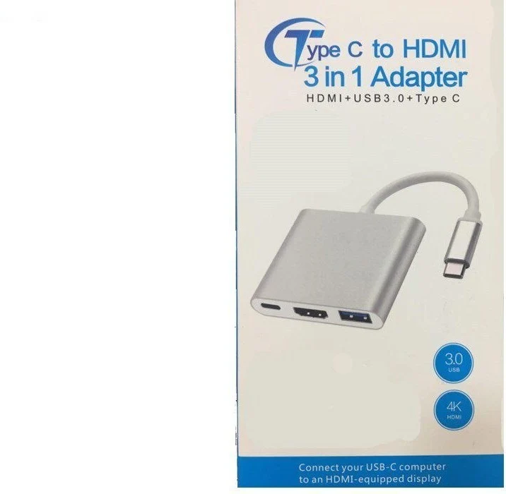 Adaptateur USB Type-C vers HDMI 3-en-1