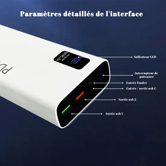 Batterie Externe d-power 20000mAh PD 22.5W