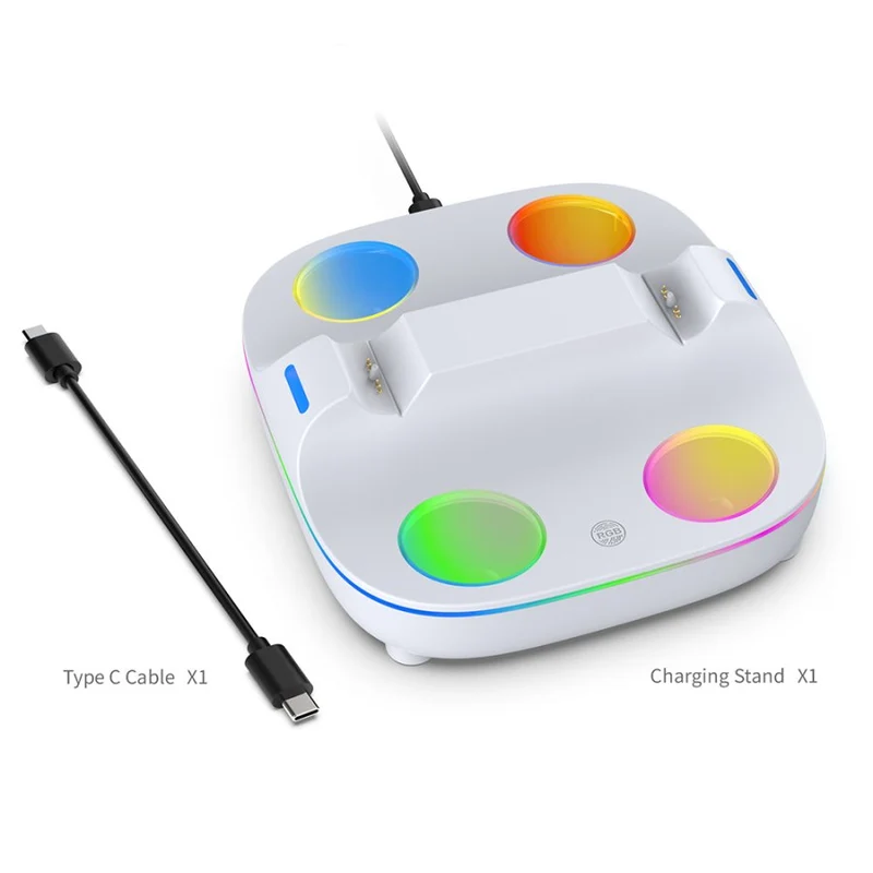 Station de Charge Dobe RGB pour Manettes PS5