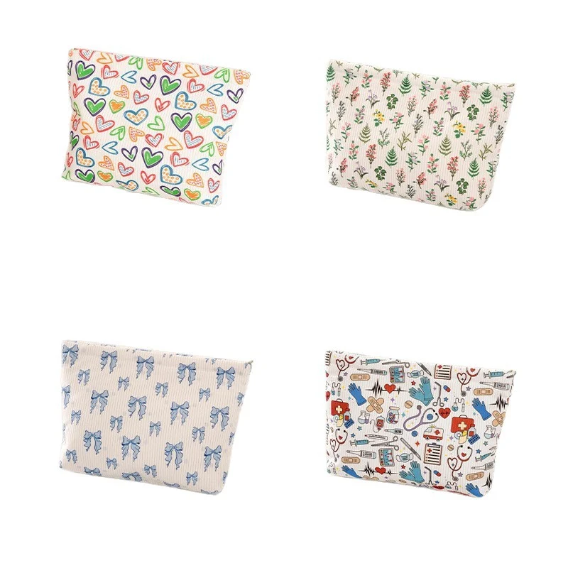 New Corduroy Clutch Cosmetic Bag For Women