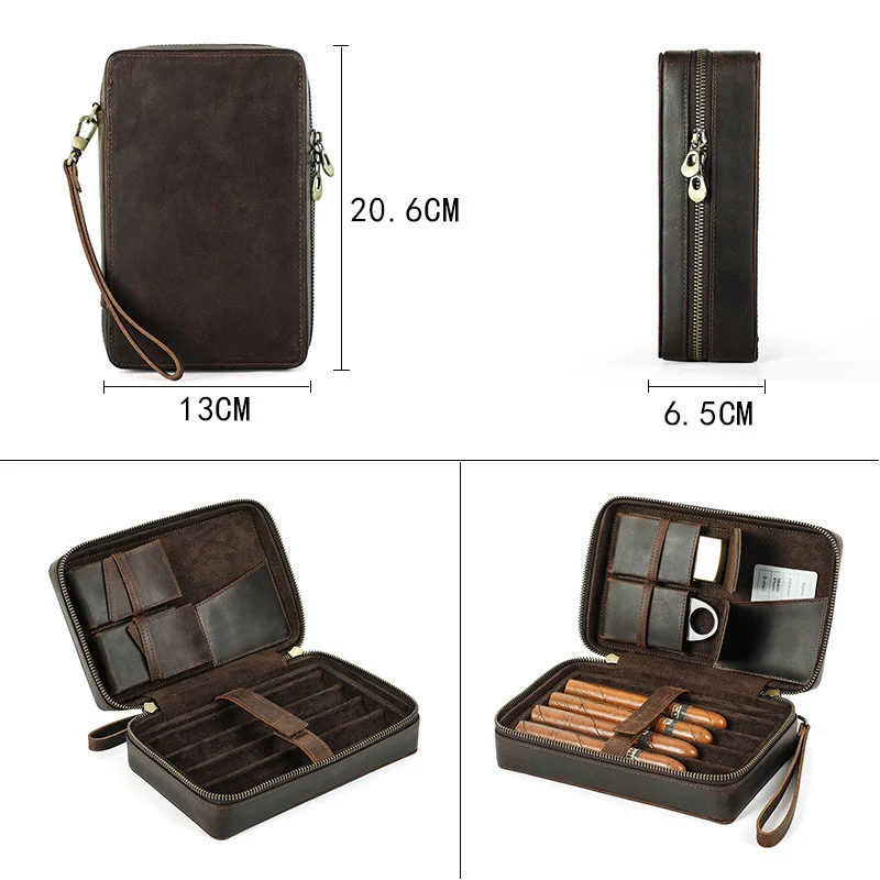 Portable Travel Cigar Bag Storage Case