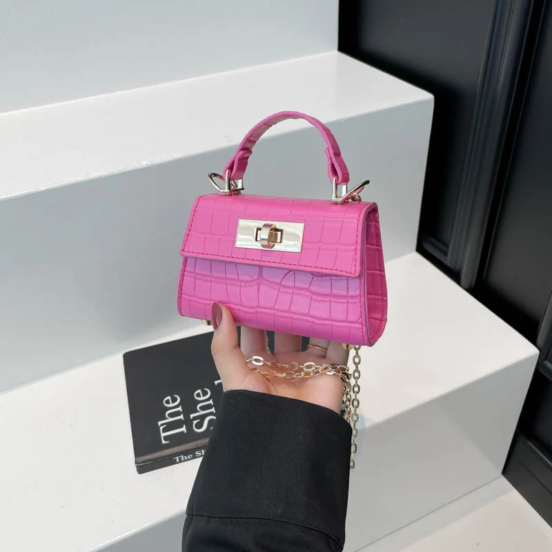 Casual Small Square Handbag With Shoulder Strap
