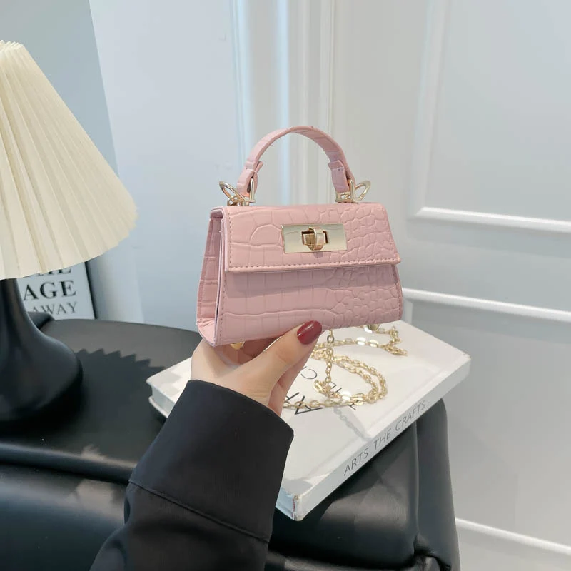 Casual Small Square Handbag With Shoulder Strap