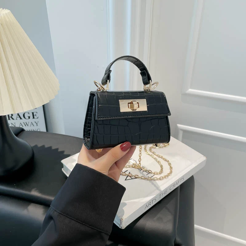 Casual Small Square Handbag With Shoulder Strap