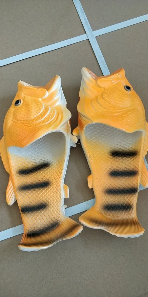Funny Creative Personality Trend Fish-shaped Carp Salted Fish Shoes