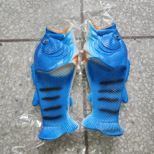 Funny Creative Personality Trend Fish-shaped Carp Salted Fish Shoes