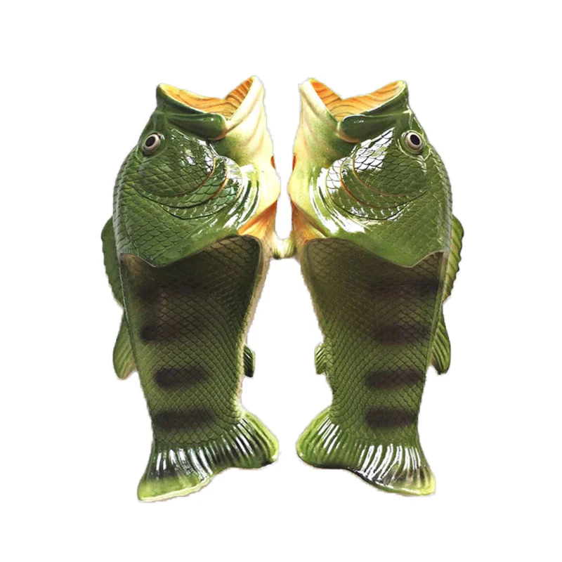 Funny Creative Personality Trend Fish-shaped Carp Salted Fish Shoes