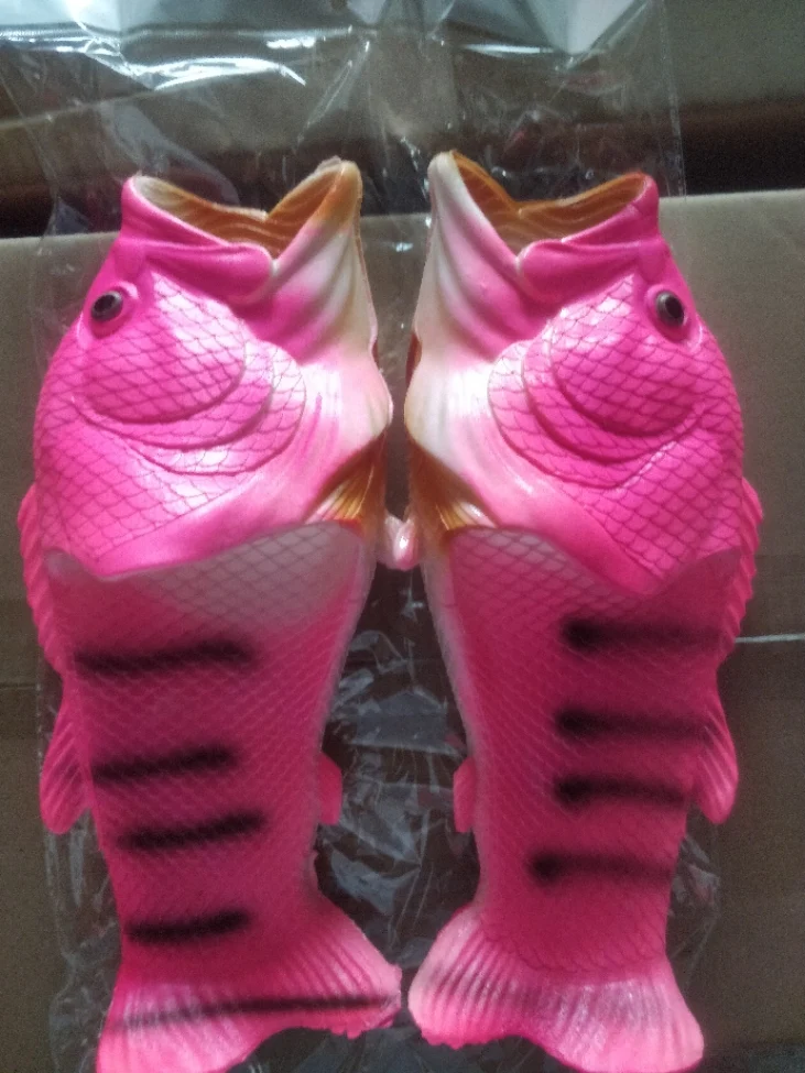 Funny Creative Personality Trend Fish-shaped Carp Salted Fish Shoes