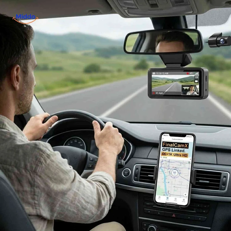 DriveGuard™ Dashcam | Vidéo 4K, WiFi et suivi GPS