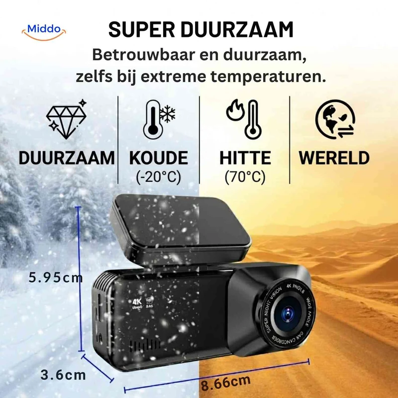 DriveGuard™ Dashcam | Vidéo 4K, WiFi et suivi GPS