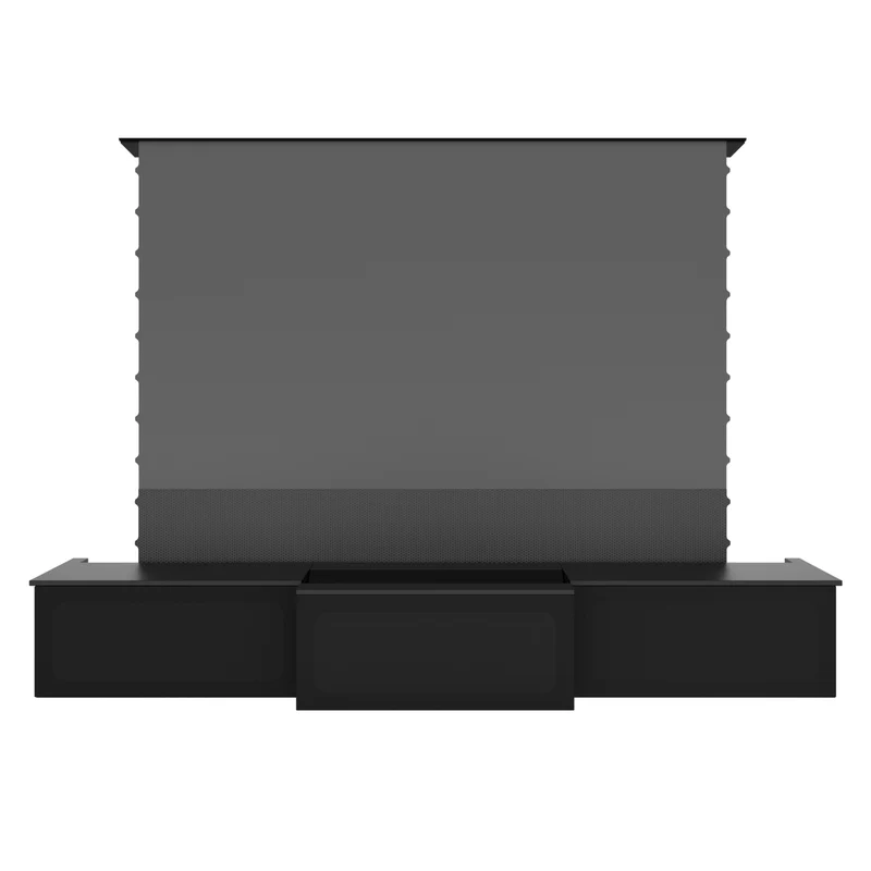 100"-120" Shore Black Motorized Laser TV Flat Pack Cabinet
