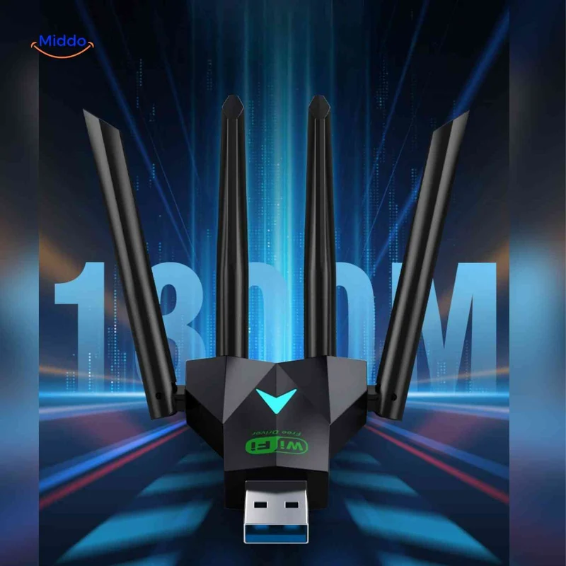 AeroLink™ Adaptateur WiFi | Double bande 5G, 1300 Mbps et portée à travers les murs