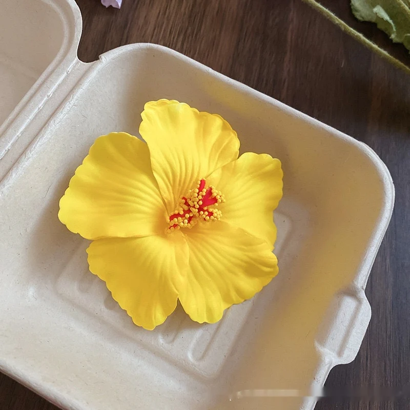 Simulation Hibiscus Hair Clip Women Atmosphere Seaside Photography Headwear Flower Side Clip