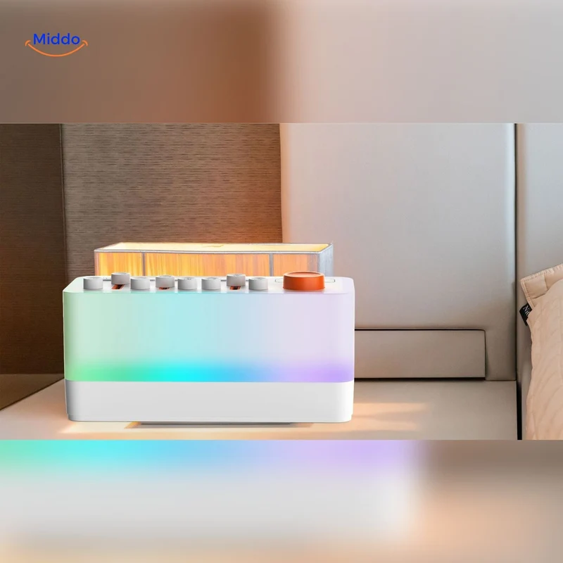 DreamGlow™ Enceinte | Aide au Sommeil, Veilleuse RGB & Son Bluetooth