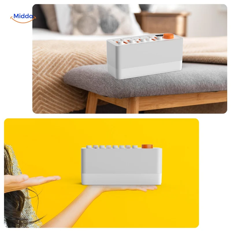 DreamGlow™ Enceinte | Aide au Sommeil, Veilleuse RGB & Son Bluetooth