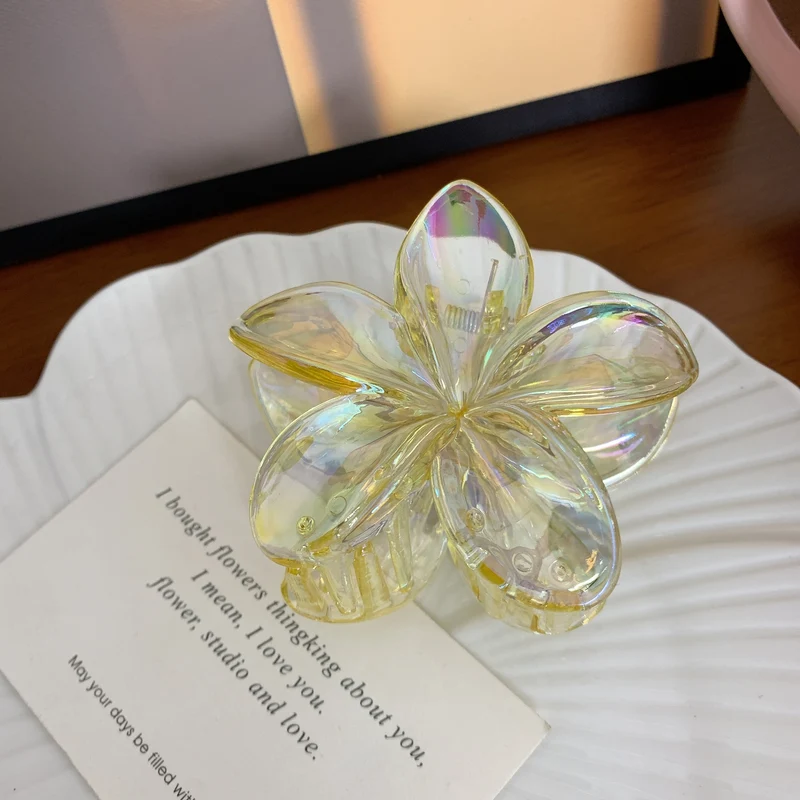 Internet Celebrity Plumeria Rubra Barrettes Advanced Sense