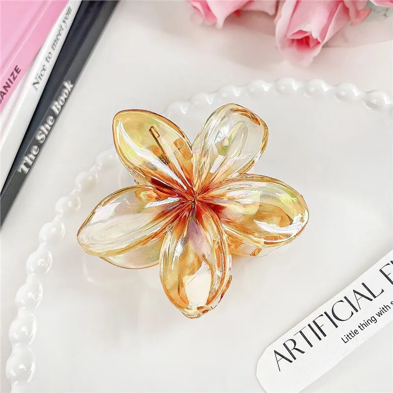 Internet Celebrity Plumeria Rubra Barrettes Advanced Sense