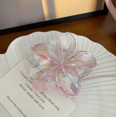 Internet Celebrity Plumeria Rubra Barrettes Advanced Sense