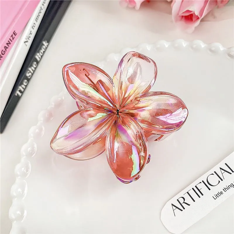 Internet Celebrity Plumeria Rubra Barrettes Advanced Sense