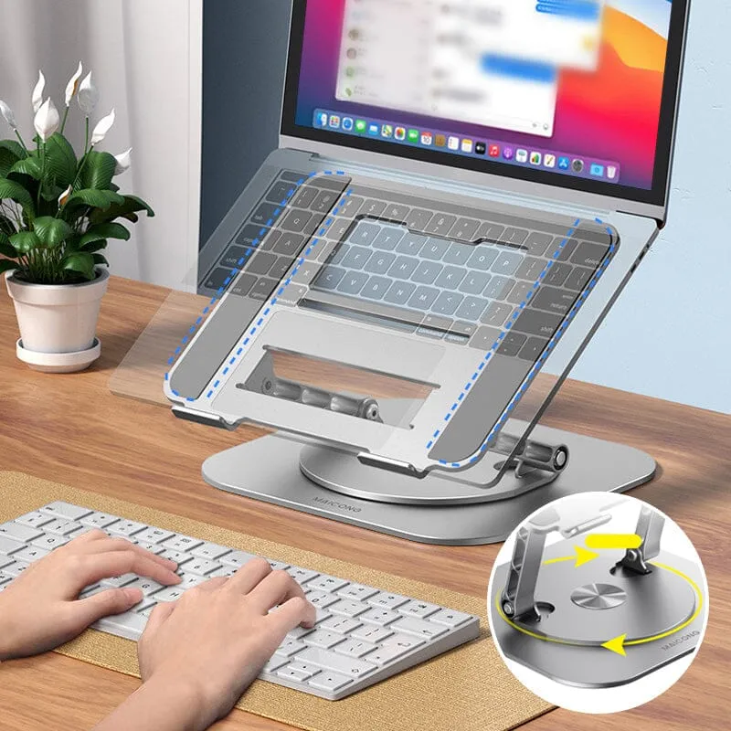 Améliorez Votre Espace de Travail avec le Support Pivotant 360° pour Ordinateur Portable & Tablette