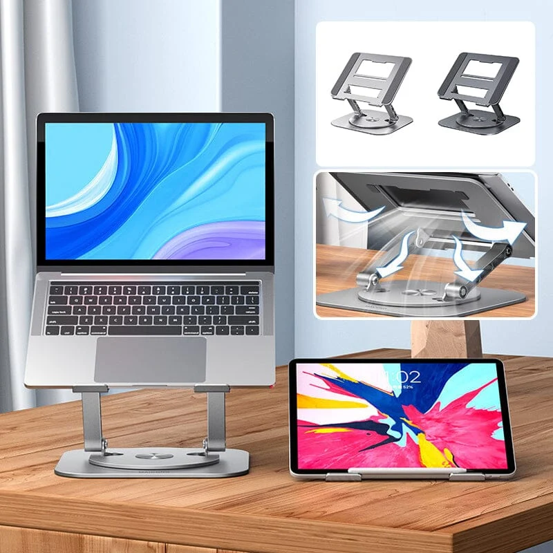 Améliorez Votre Espace de Travail avec le Support Pivotant 360° pour Ordinateur Portable & Tablette