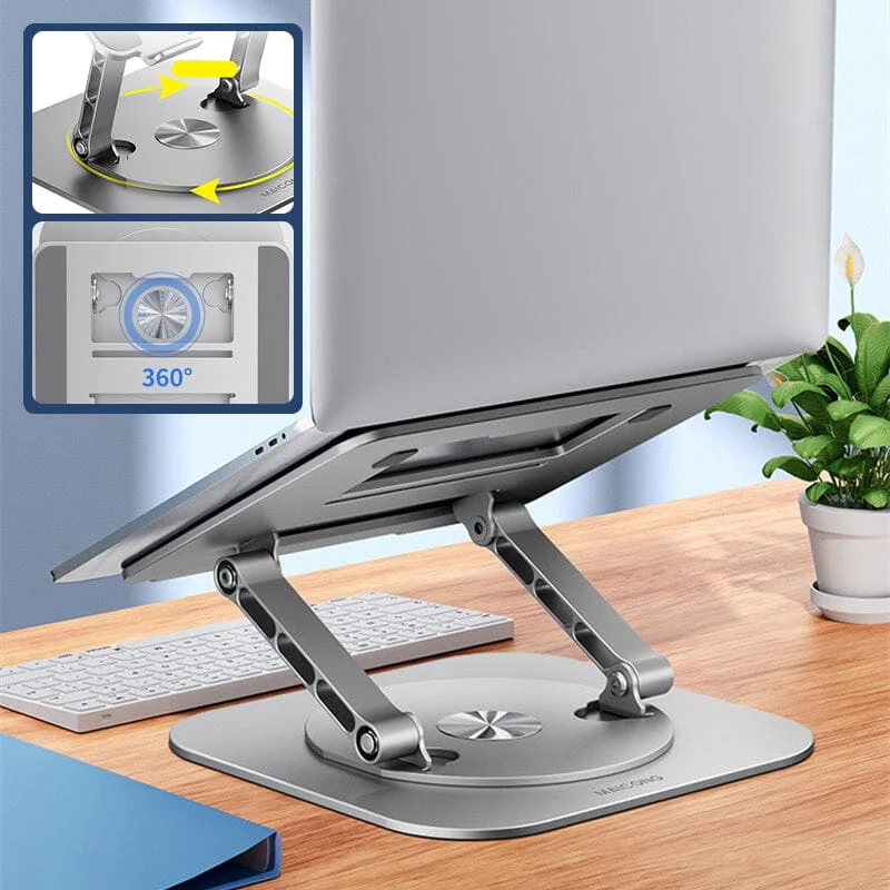 Améliorez Votre Espace de Travail avec le Support Pivotant 360° pour Ordinateur Portable & Tablette