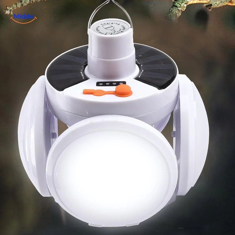 SolarFOLD™ Lampe LED d'extérieur | Portable, Rechargeable par USB et Économique en Énergie