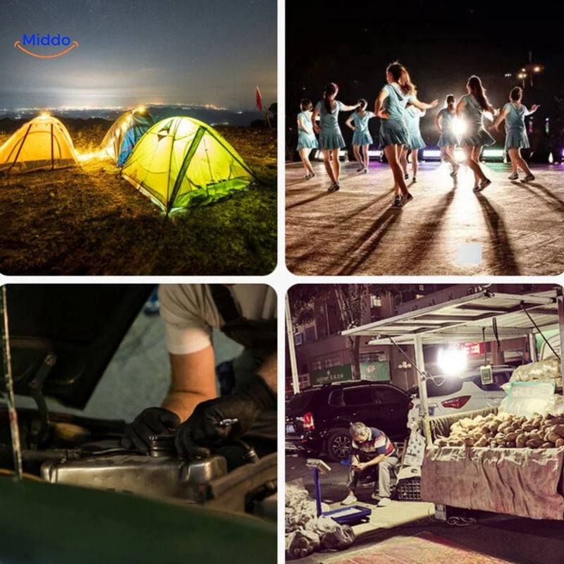 SolarFOLD™ Lampe LED d'extérieur | Portable, Rechargeable par USB et Économique en Énergie