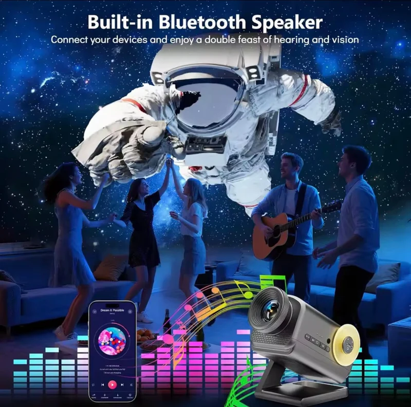 AURORA LIGHTING 3D Projector Mini HD 3D Galaxy Projector Night Light for Kids Adults Bedroom Room Decor Birthday Christmas Gifts