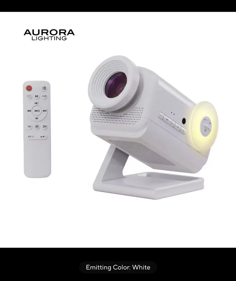 AURORA LIGHTING 3D Projector Mini HD 3D Galaxy Projector Night Light for Kids Adults Bedroom Room Decor Birthday Christmas Gifts