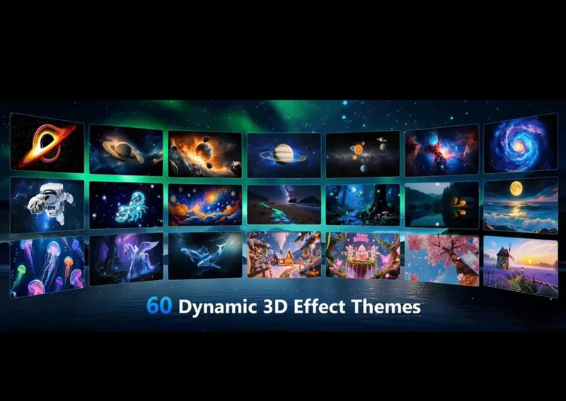 AURORA LIGHTING 3D Projector Mini HD 3D Galaxy Projector Night Light for Kids Adults Bedroom Room Decor Birthday Christmas Gifts