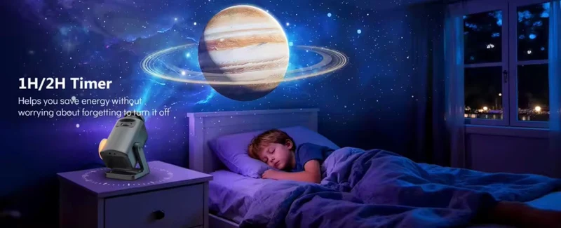AURORA LIGHTING 3D Projector Mini HD 3D Galaxy Projector Night Light for Kids Adults Bedroom Room Decor Birthday Christmas Gifts
