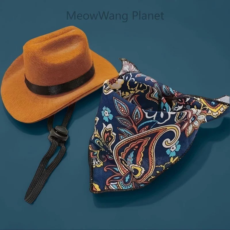Bandana and Cowboy Hat Pet Costume