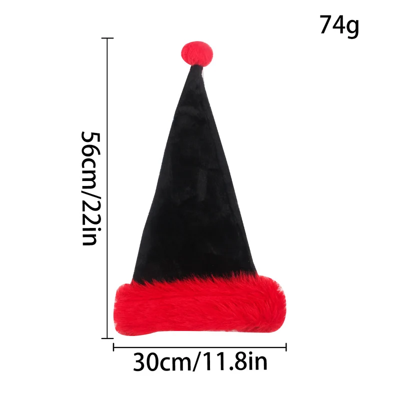 Black Christmas Hat Plush Hat