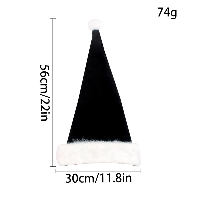 Black Christmas Hat Plush Hat