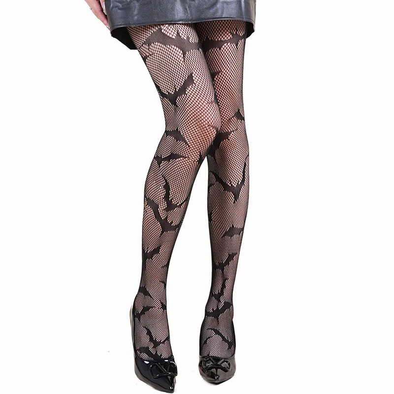 Halloween Spider Web Leopard Print Fishnet Stockings