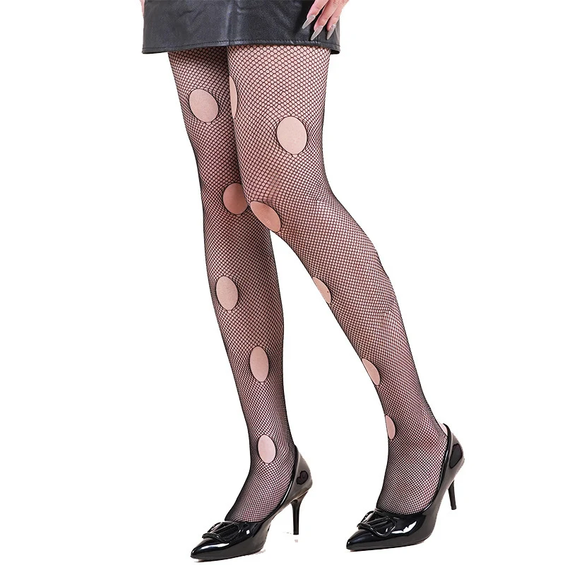 Halloween Spider Web Leopard Print Fishnet Stockings