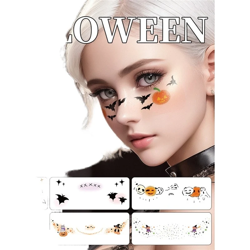 Halloween Makeup Stickers Dress Up Cute Painted