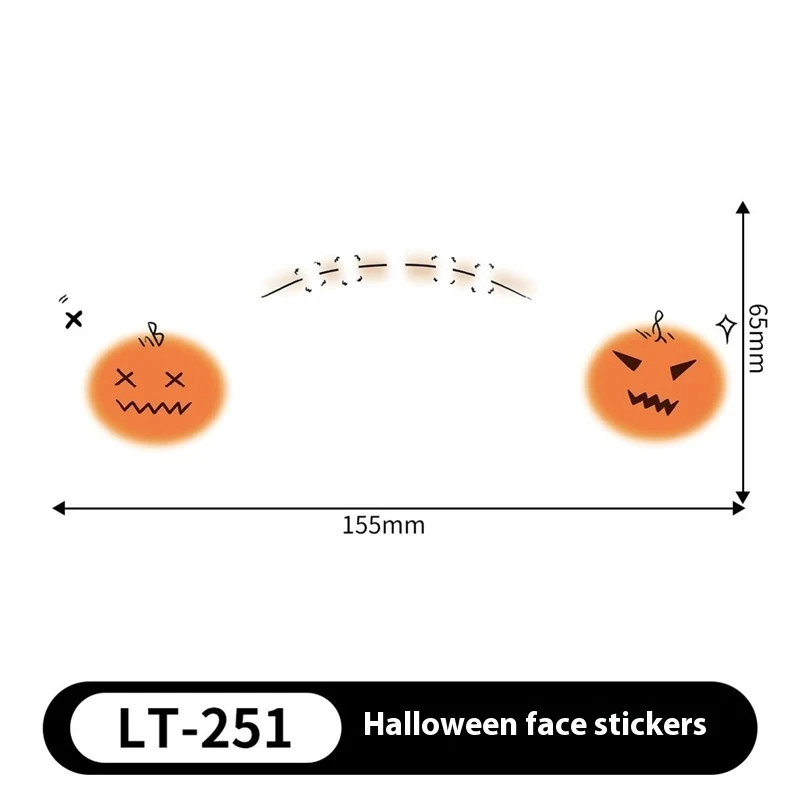 Halloween Makeup Stickers Dress Up Cute Painted