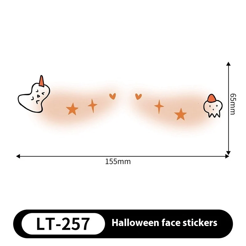 Halloween Makeup Stickers Dress Up Cute Painted