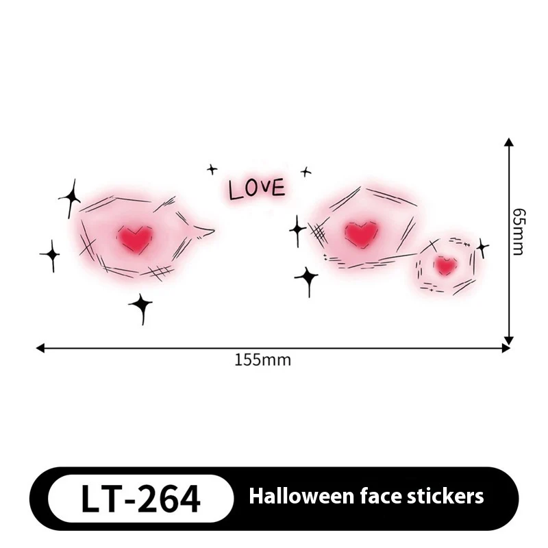 Halloween Makeup Stickers Dress Up Cute Painted