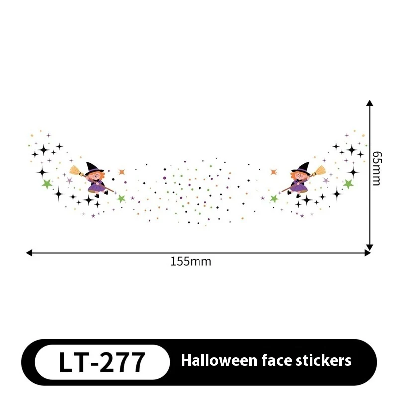 Halloween Makeup Stickers Dress Up Cute Painted