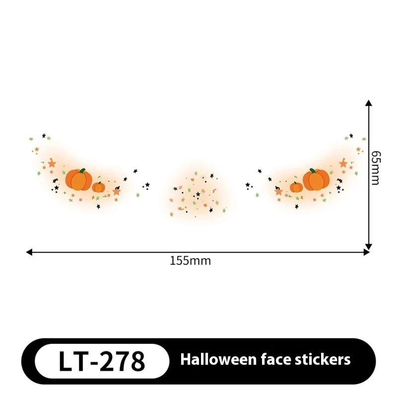 Halloween Makeup Stickers Dress Up Cute Painted